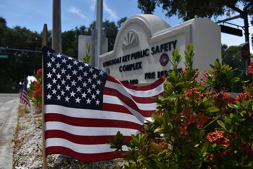 The Public Works Department puts out the flags every year.