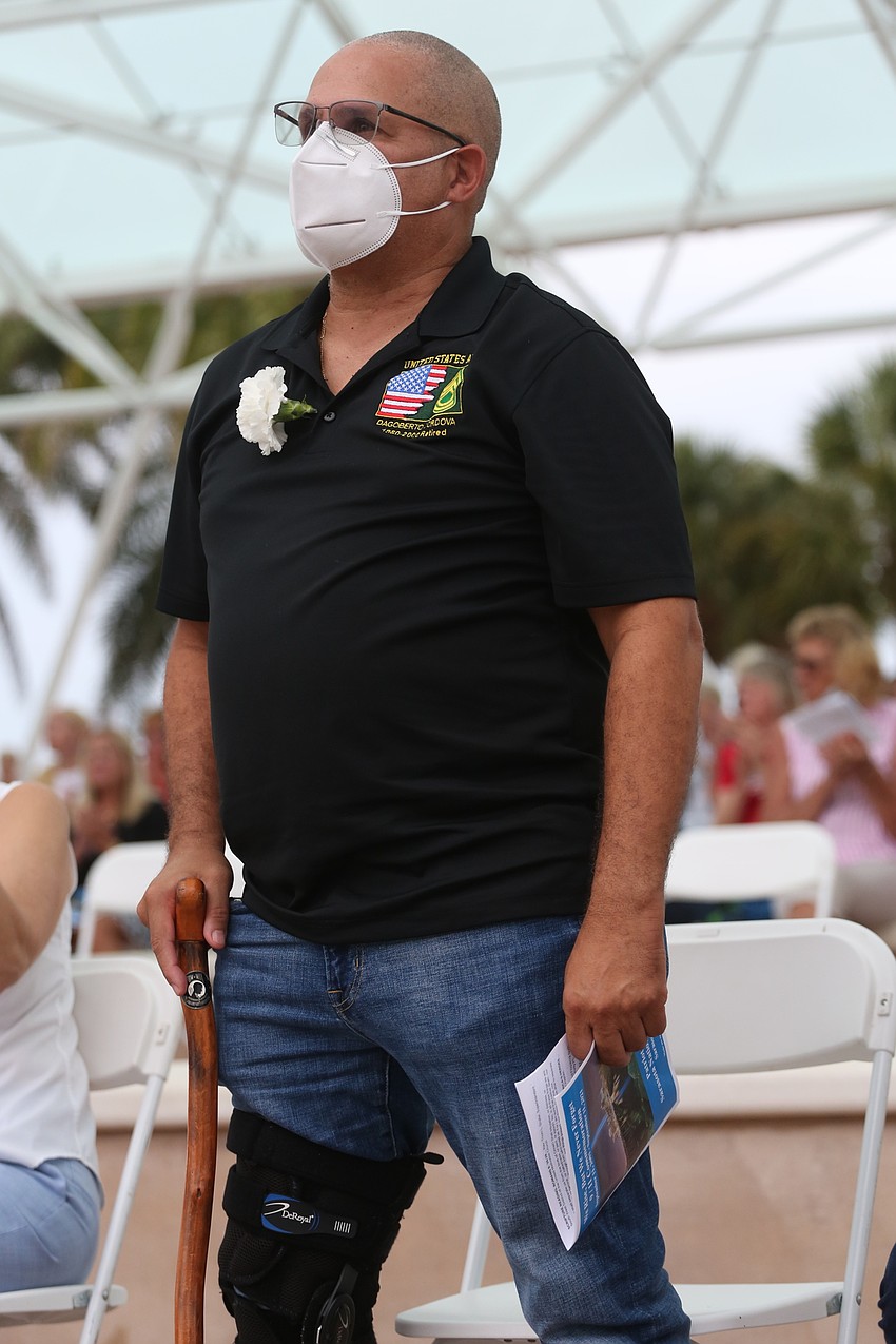 Dagoberto Cordova, who was present on Sept. 11,  stands up and is recognized.