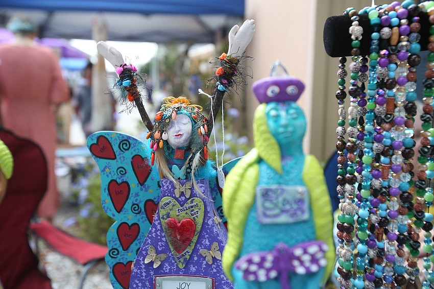 Selinah Eldridge sells handmade ceramic figures.