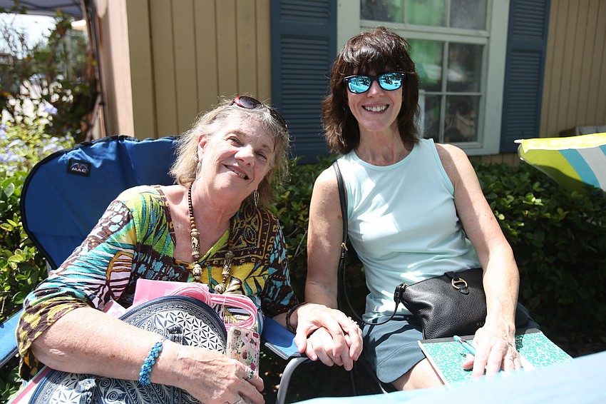 Selinah Eldridge and Donna Papaleo sell their wares together.