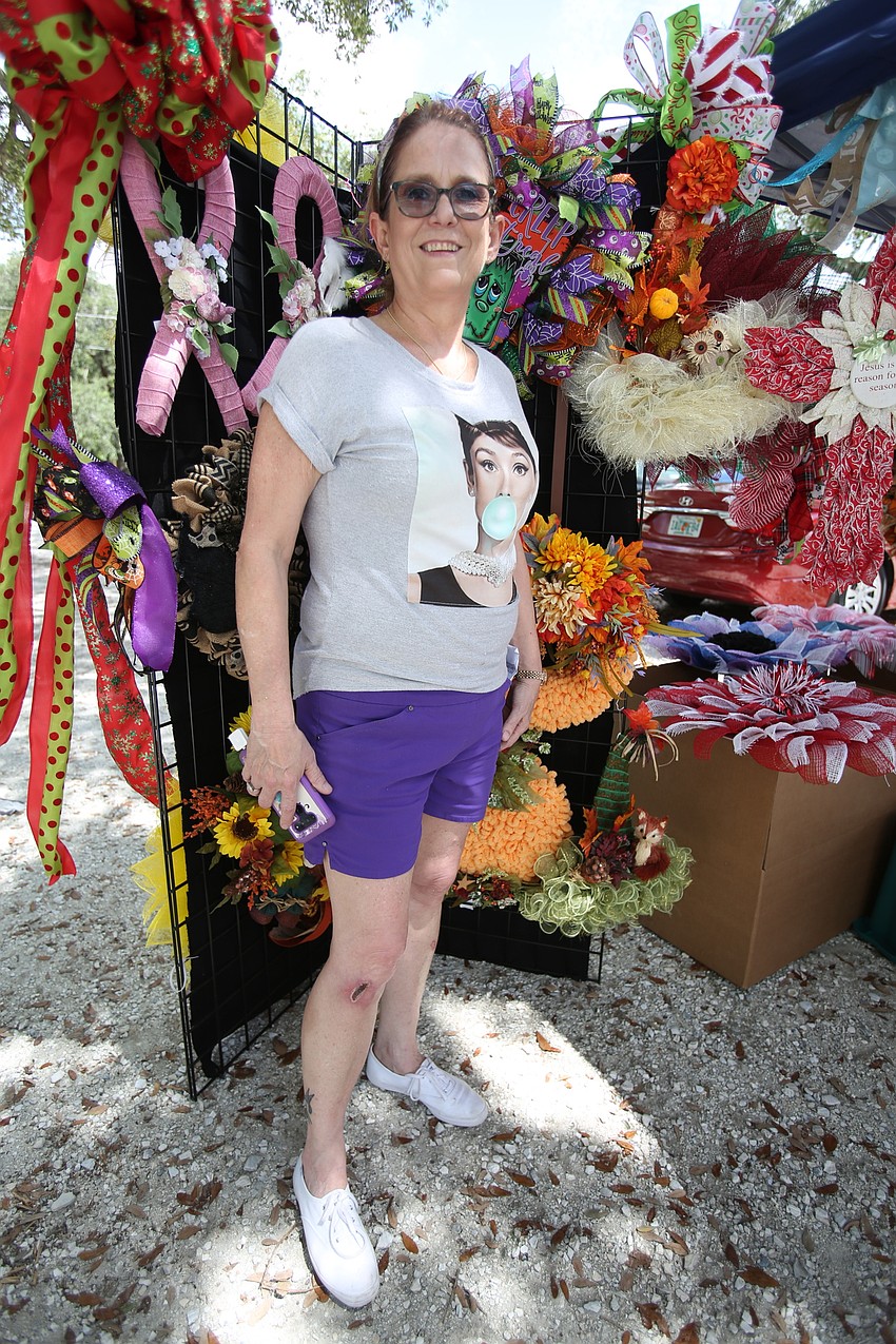 Christina Haarer sells wreaths and other gifts.