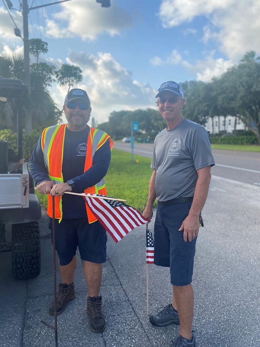 Tony Porter and Mark Kerr from the Public Works Department. Courtesy photo.