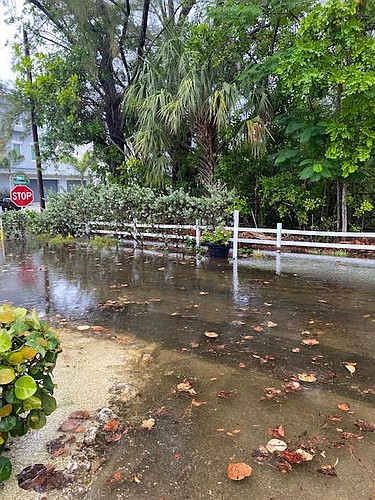 Winslow Place resident Jason Wilson took this photo of  Buttonwood Drive flooding after the July 29 rainstorm.
