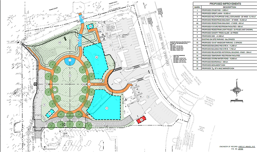 Hoyt Architects provided the Town Commission with these renderings of a stage concept. Photo provided by the town of Longboat Key.