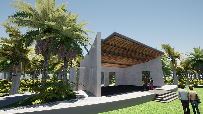 The town of Longboat Key provided renderings of the 50-foot stage concept at the Town Center site.