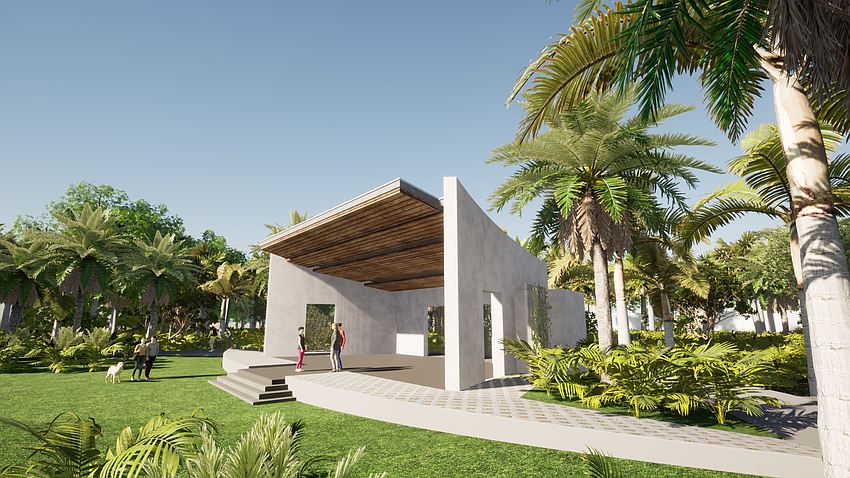 The town of Longboat Key provided renderings of the 50-foot stage concept at the Town Center site.