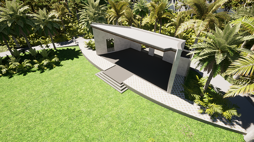 The town of Longboat Key provided renderings of the 50-foot stage concept at the Town Center site.