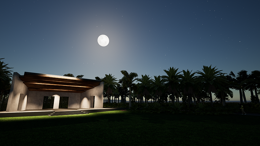 The town of Longboat Key provided renderings of the 50-foot stage concept at the Town Center site.