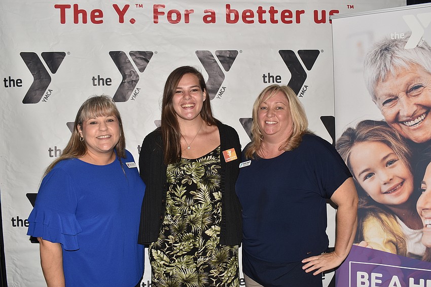 Shawn Simmons, Summer Snyder and Jennifer Haughey from the YMCA