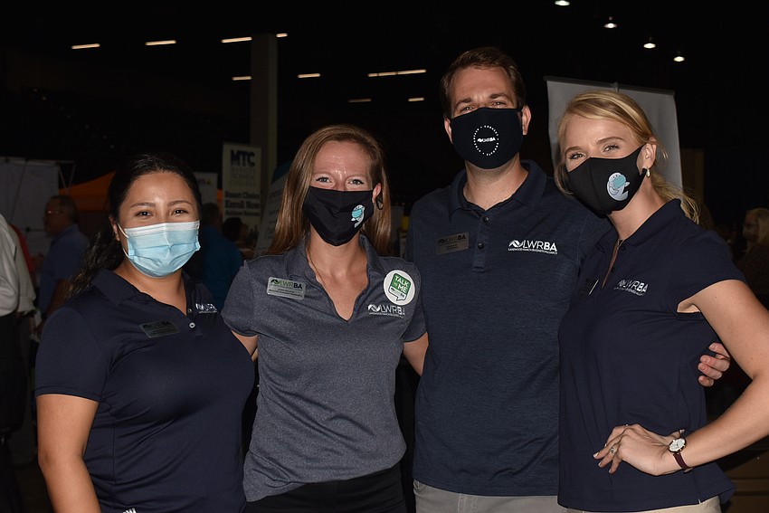 Janeth Gonzalez, Jenna Nelson, Dan Sidler and Kristie Calandro from the Lakewood Ranch Business Alliance greeted people as they came in.