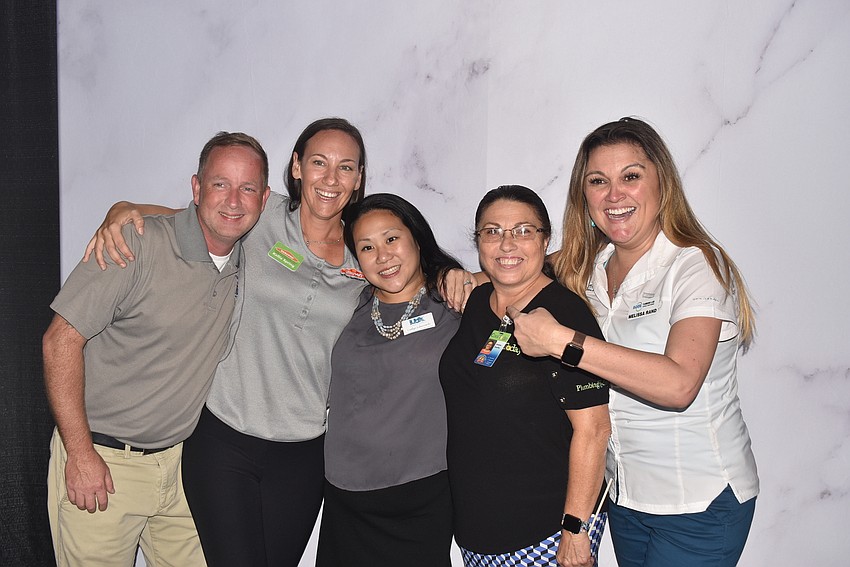 Longboat Key Chamber of Commerce members Jimmy Bonner, Kellie Spring, Caitlyn Zaborowski, Debbie Shaffer and Melissa Rand.