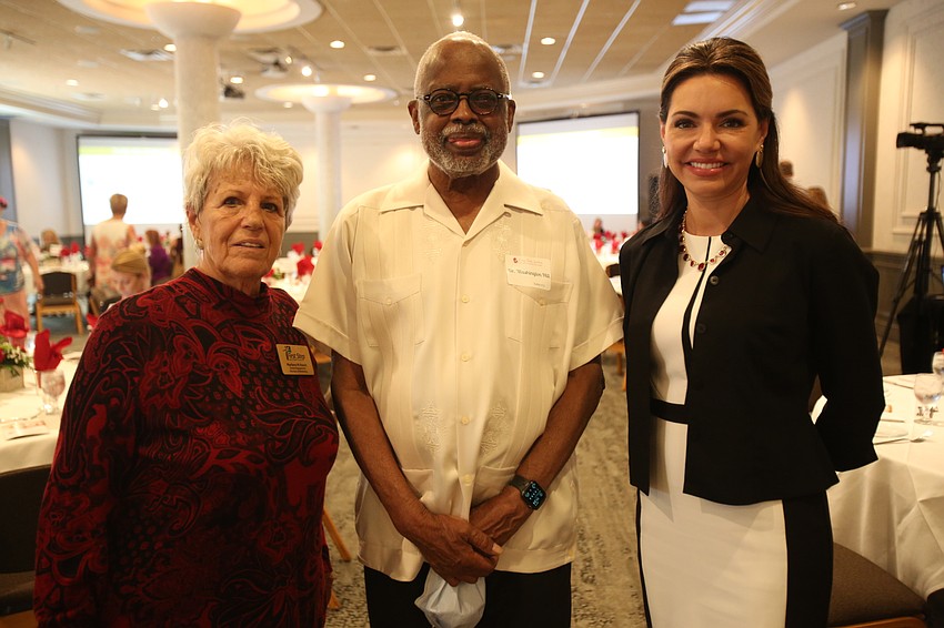 Marlene Hauck, Honoree Dr. Washington Hill and chairwoman Aimee Austin