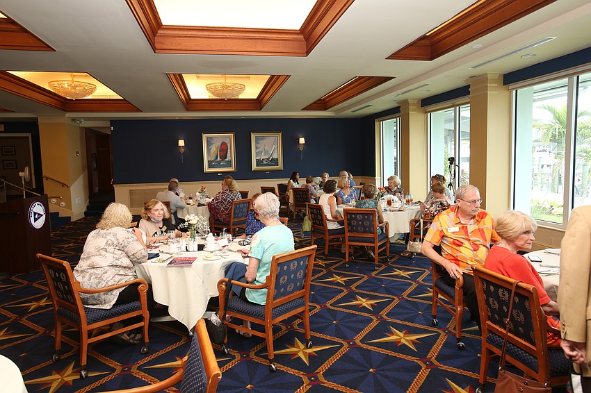 Guests eat at the Bird Key Yacht Club.