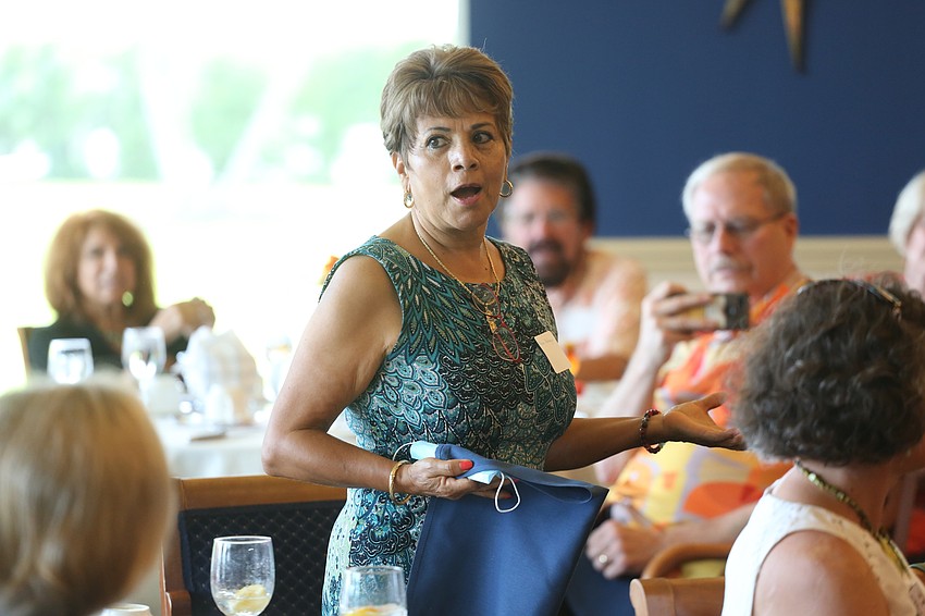 New member Maria Robayo introduced herself to the group.