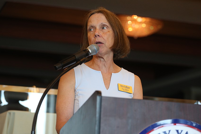 Dr. Patricia Okker spoke to her experience and plans for New College.