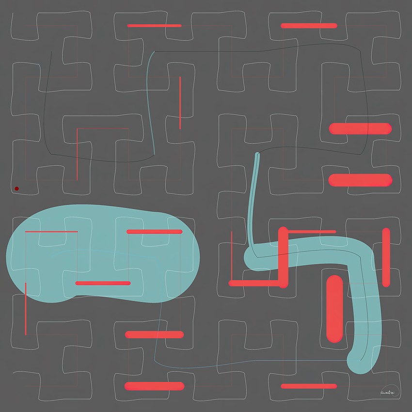 This was created in the last four months and is a totally generative piece. Courtesy photo.