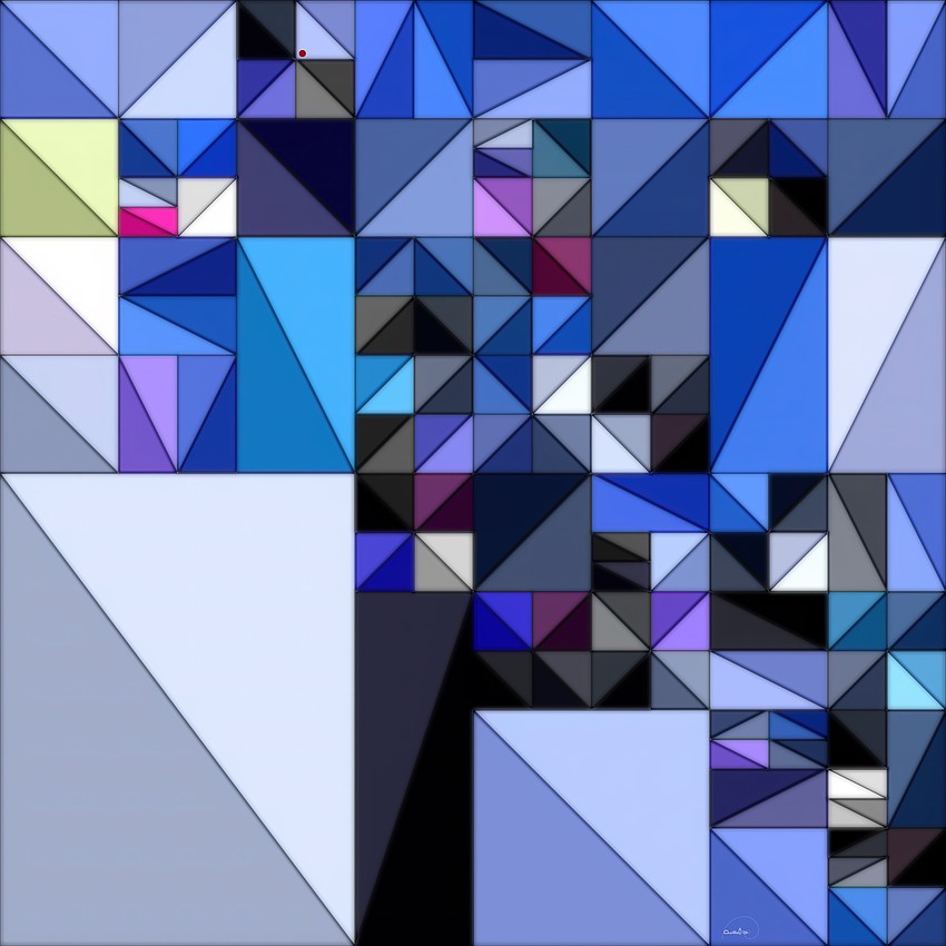 This was created in the last four months and is a totally generative piece. de Avila is moving towards less human interaction in her art. Courtesy photo.