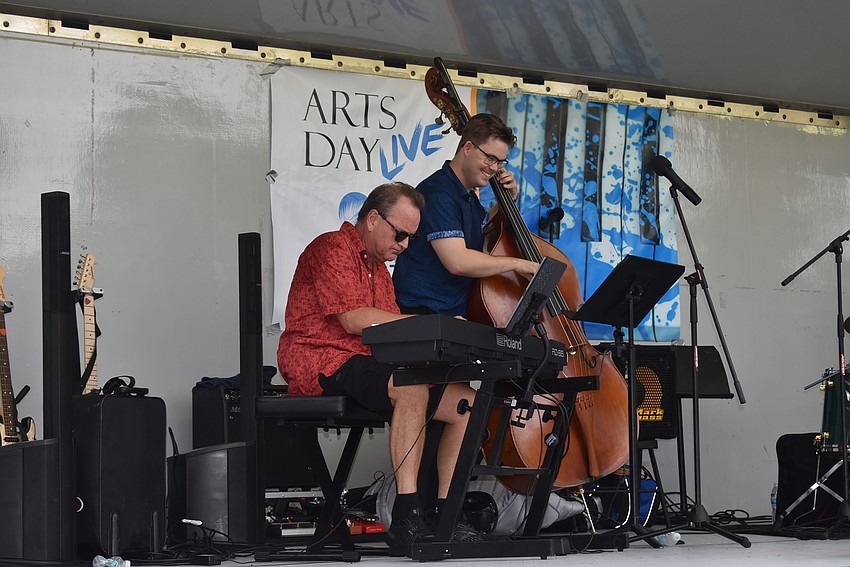 Stu Shelton and Isaac Menges from Jazz Club of Sarasota played 