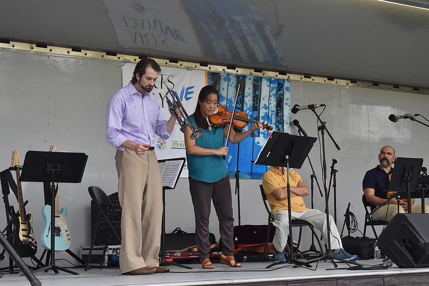 Aaron Romm and Sun Young Shin from the Sarasota Chamber Orchestra.