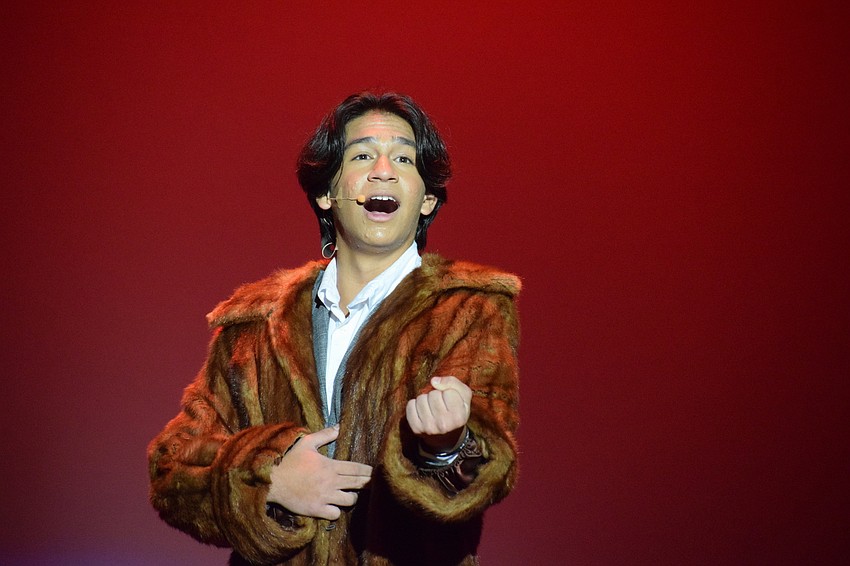 Jacob Mazzone plays the Beast while singing 