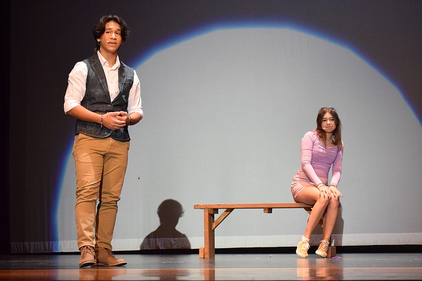 Jacob Mazzone and Kennedy Lollar perform a duet with 