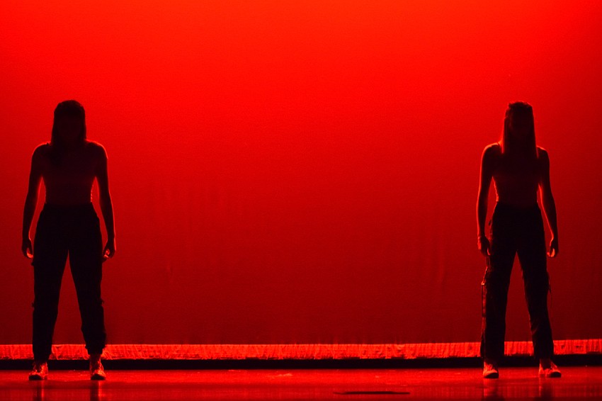 Sara Amick and Ellie Barker start the Braden River Dance Company's performance of 