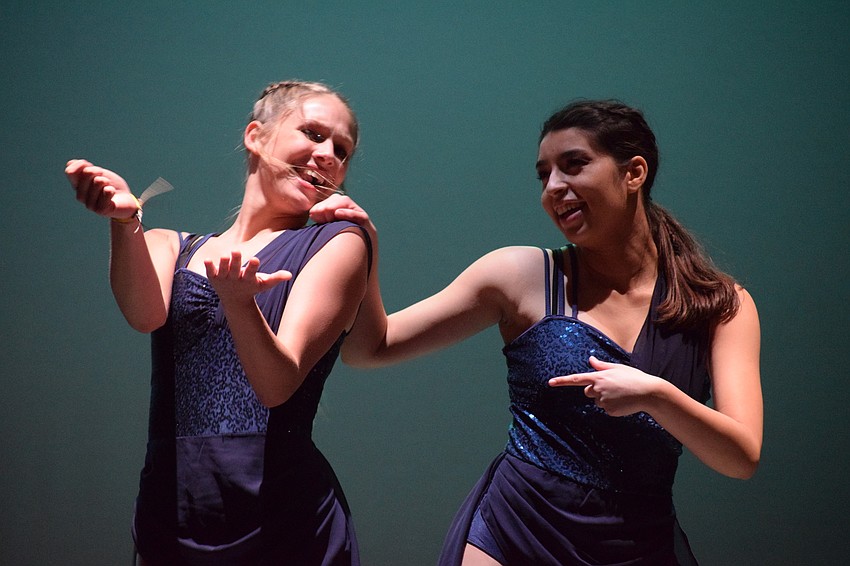 Ellie Barker and Sara Amick perform a duet to 