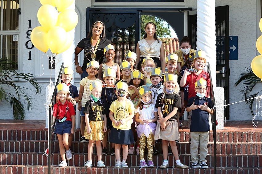 Micaela Jones had her class pose.