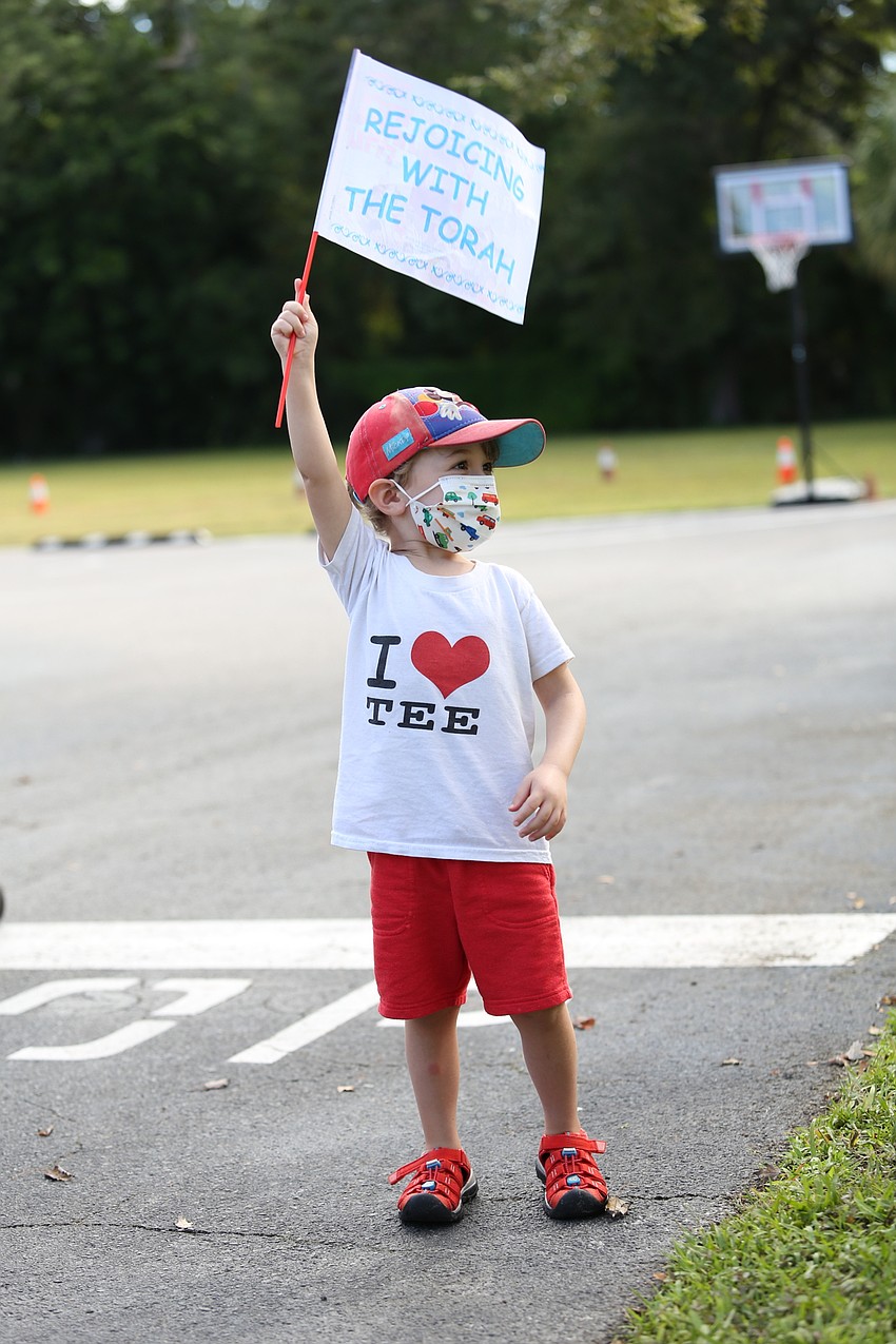 Jacob Shefrin waves his flag high.