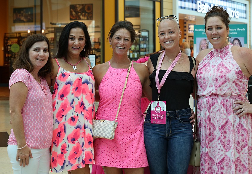 Lynn Minnelli, Real Men Wear Pink Chairperson Michelle Olivo,  Making Strides chairwoman Jenny Wiseman, Megan Yost and American Cancer Society Senior Development Manager Bethany Lynch.