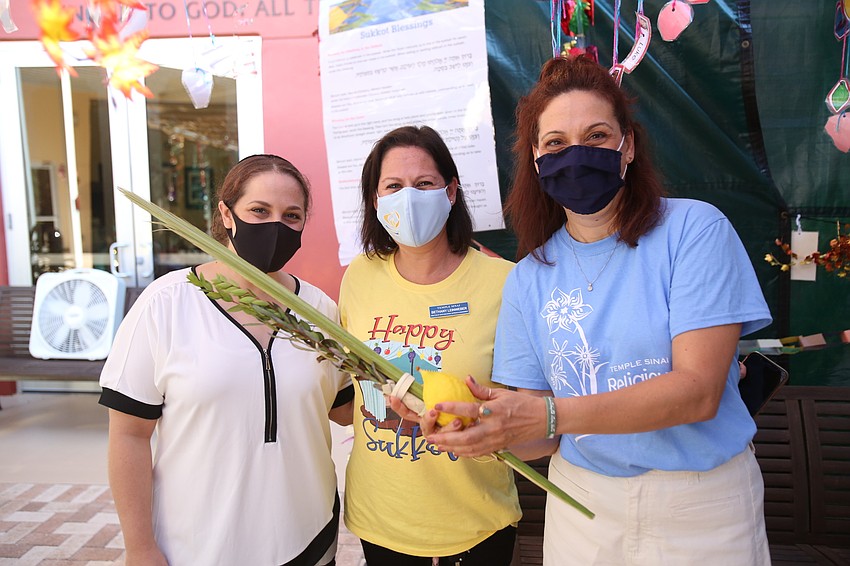 Rabbi Samantha Kahn, Outreach and Engagement Director Bethany Leinweber and Snait Ben-Herut
