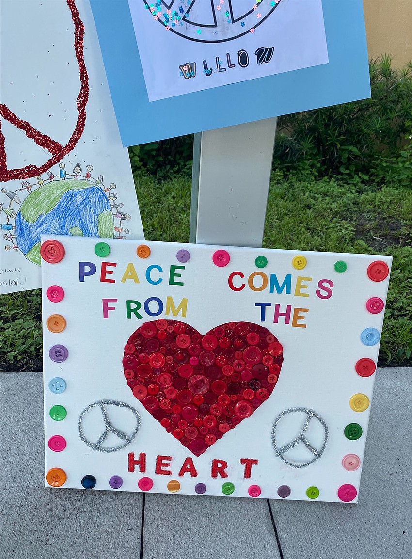 Students create art to show what peace means to them. Courtesy photo.