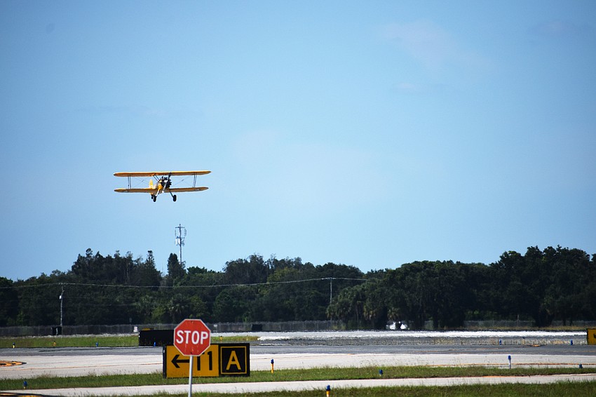 The Spirit of Wisconsin takes off from Dolphin Aviation.