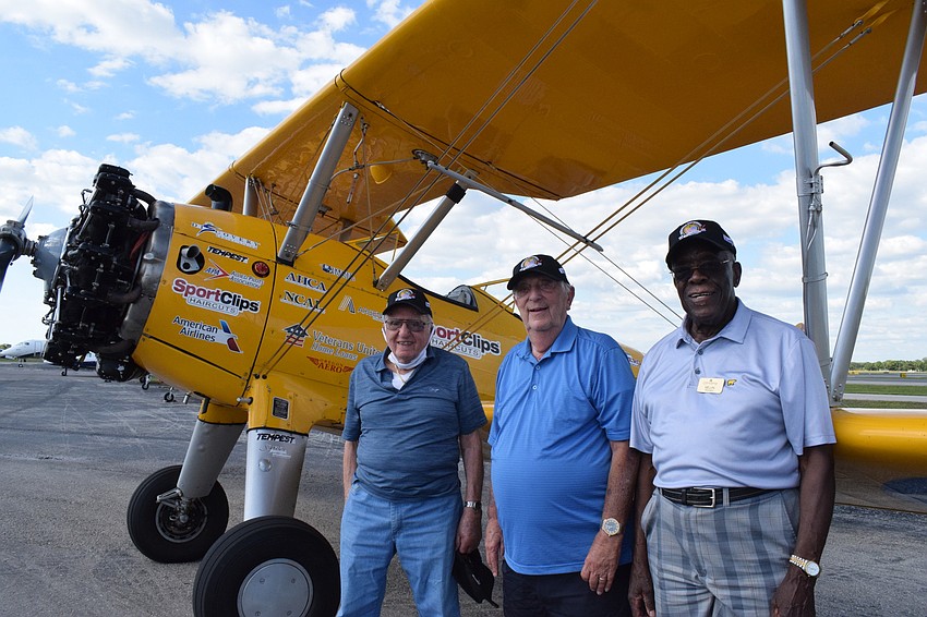 Cypress Springs Gracious Retirement Living residents and veterans Chip Tominelli, Joe Abrams and Melvin Pettis all loved their flights around the Sarasota area.