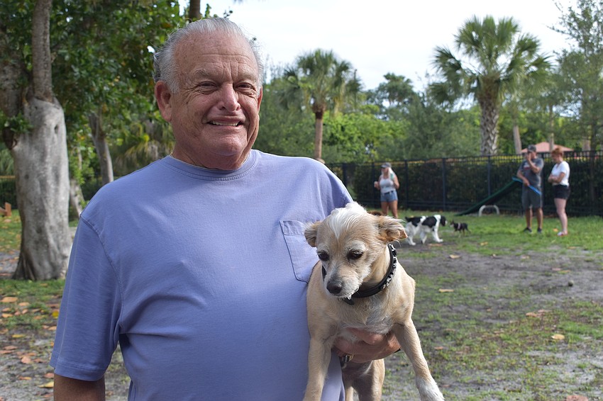 In April, Joe Post posed for a picture with his dog Chico aka 