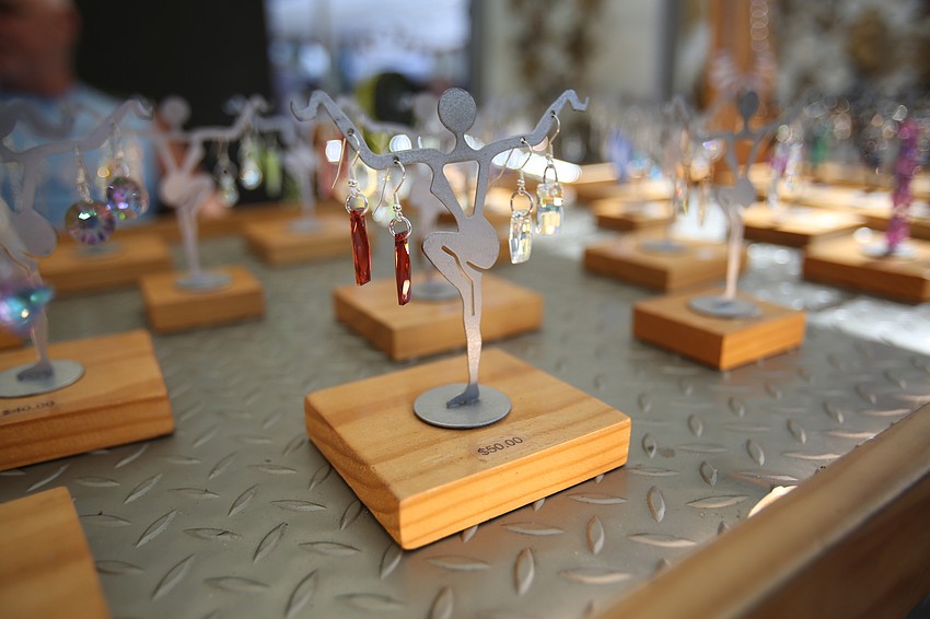 Casey and David Goshorn of FloridaFusion Jewelry sell jewelry with Swarovski crystals.