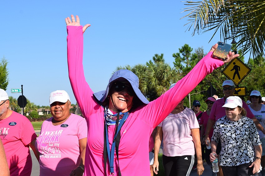 Del Webb's Victoria Minni walks in honor of several family members who have had breast cancer.