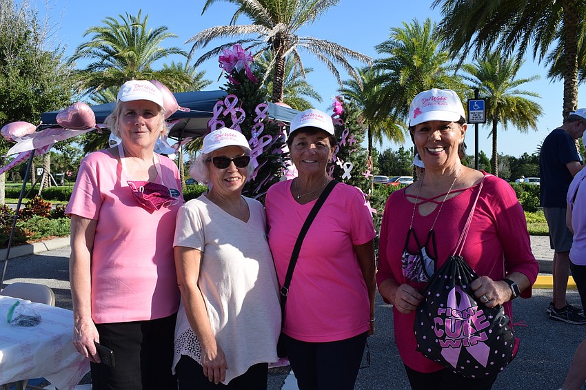 Del Webb Women's Club members Jane Zislin, Anne Roman, Ellen Lotz and Carol English have worked together to organize the second annual Breast Cancer Walkathon.