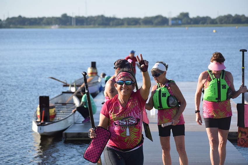 Laura Tarantino lets everyone know Survivors in Sync was victorious.
