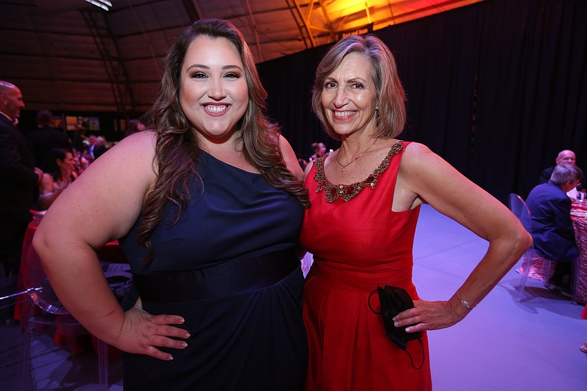 Event speaker Amanda Corcoran with Pavitra Ciavardone