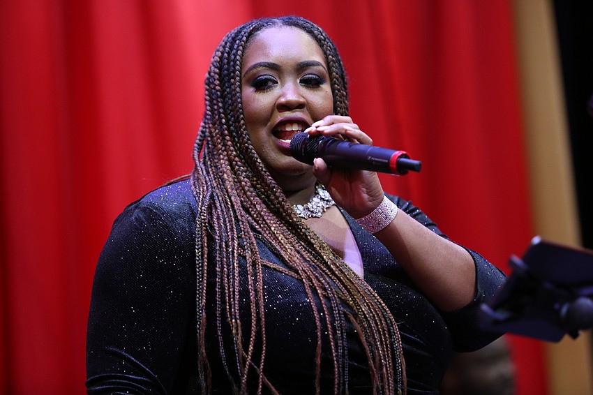 Ariel Blue sang throughout the night.