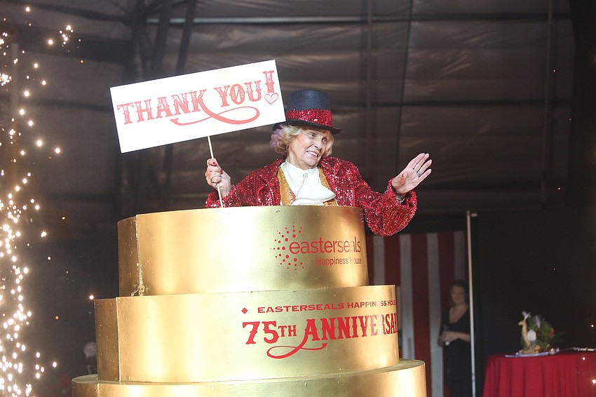 Honorary chairwoman Ginger Judge surprised guests with a fireworks reveal.