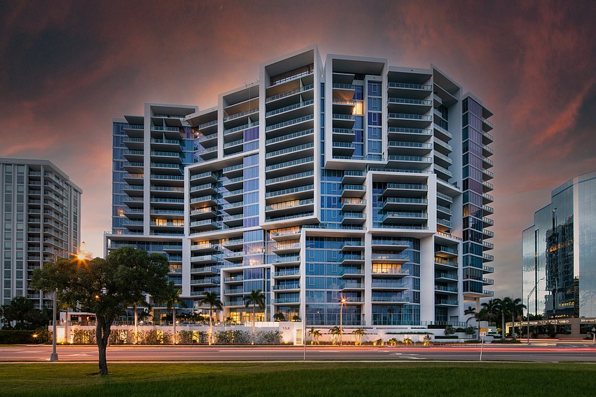 The Vue on Sarasota's waterfront was built in 2017.