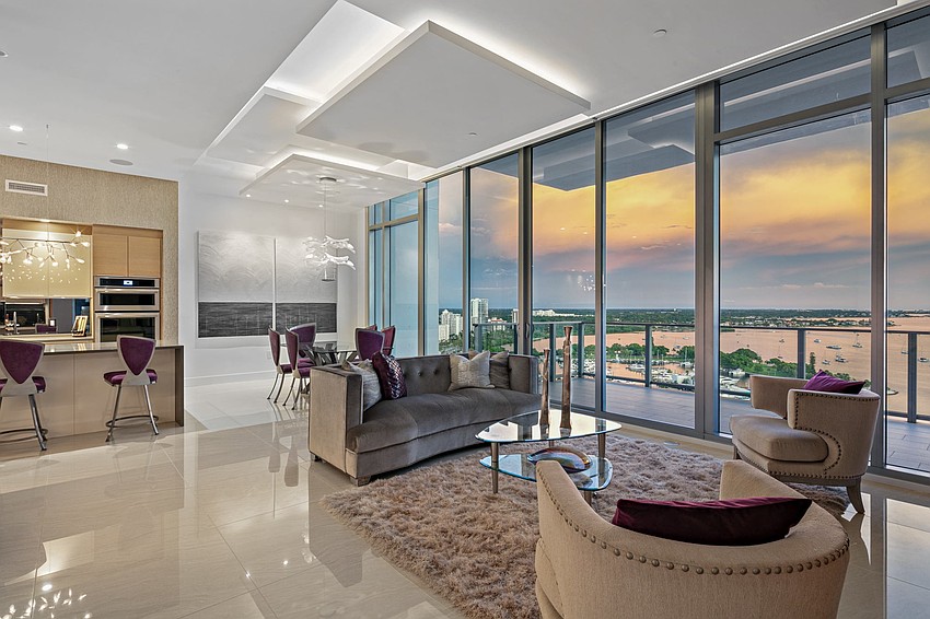 Unit 1906 is on the uppermost floor of the Vue.