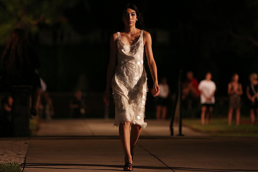 Jennifer Villagomez walked across the courtyard.