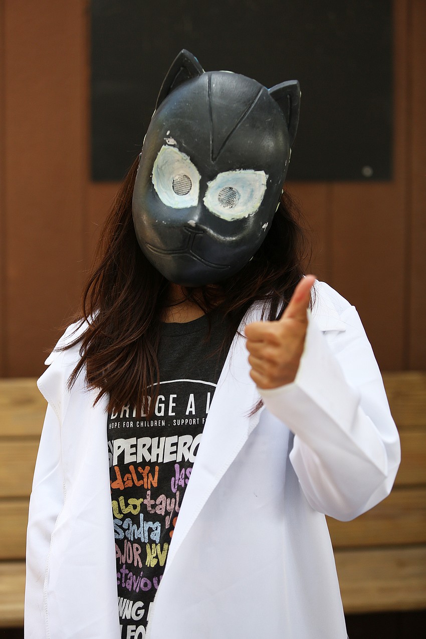 Lilly Jones went as an SCP creation.