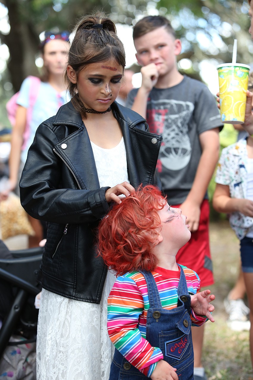 Ferah Stavile keeps watch over Mikey Stavile