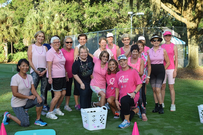 University Park Country Club residents enjoy the fitness boot camp as part of Pink Week to support the American Cancer Society.