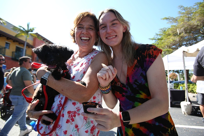 Lyla and Gabrielle Fischer with Vader