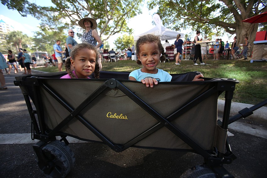 Cassiel and Ariel Mueller were wagoned around.